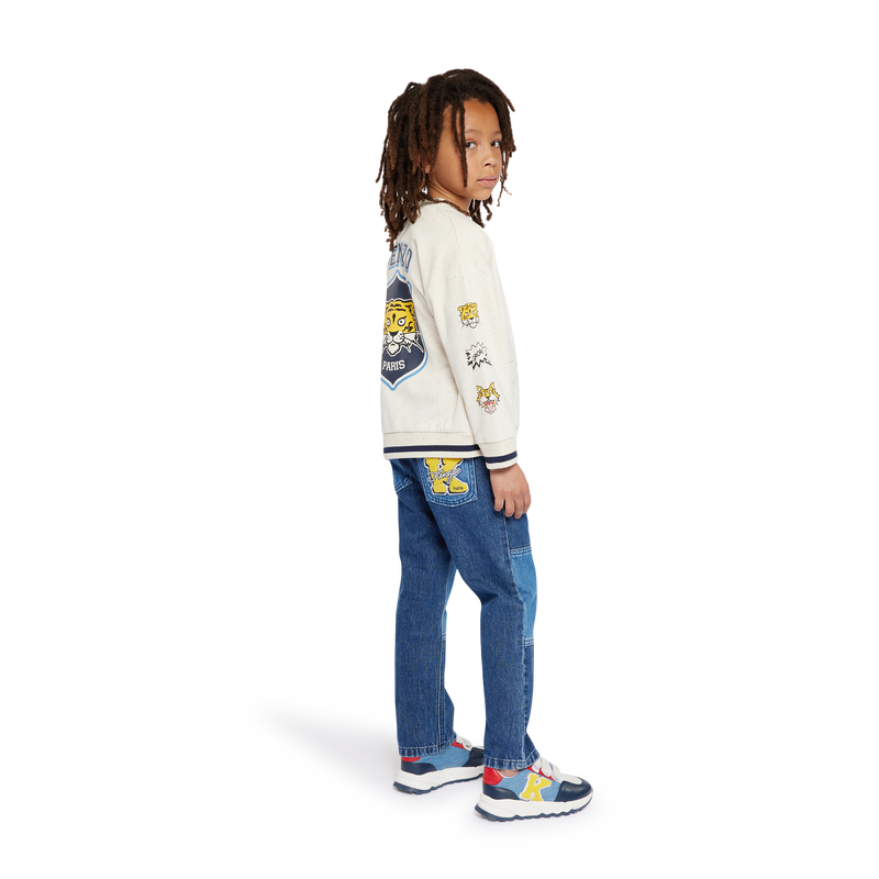 Embroidered cotton jeans KENZO KIDS 
                    BOY