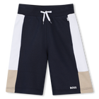 Bermudas de jogging tricolores, AZUL MARINHO, hi-res