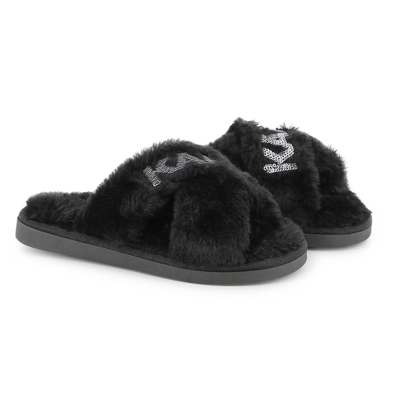 Chinelos com alças cruzadas KARL LAGERFELD KIDS 
                    GIRL