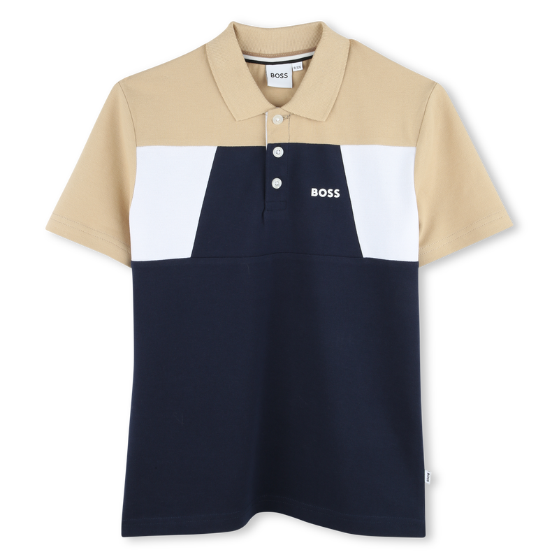 Polo com blocos de cor BOSS 
                        BOY