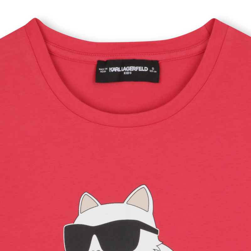 T-shirt de manga curta KARL LAGERFELD KIDS 
                    GIRL