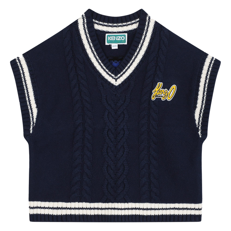 Sleeveless Jacquard Sweater KENZO KIDS 
                    GIRL