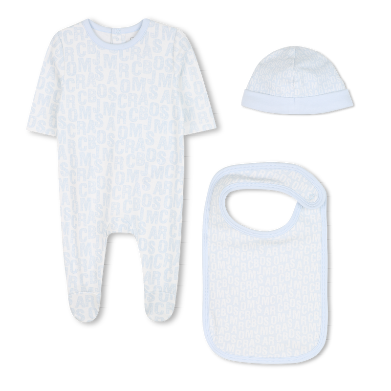 Conjunto de pijama, babador e chapéu MARC JACOBS 
                    UNISEX