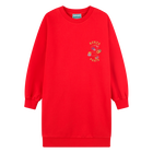 Vestido a direito com bordados KENZO KIDS 
                    GIRL