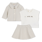 Conjunto de cardigan, saia e t-shirt MICHAEL KORS 
                    GIRL
