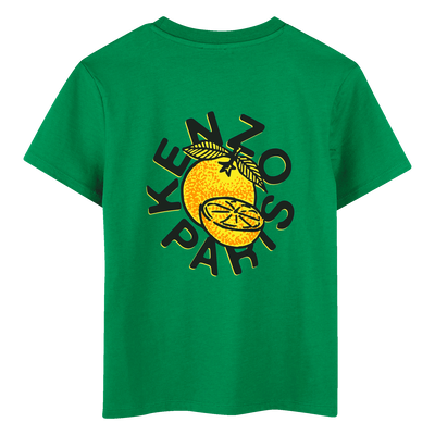 T-shirt manga curta em algod&atilde;o KENZO KIDS BOY