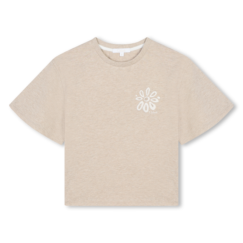 T-shirt com flor bordada CHLOE 
                    GIRL