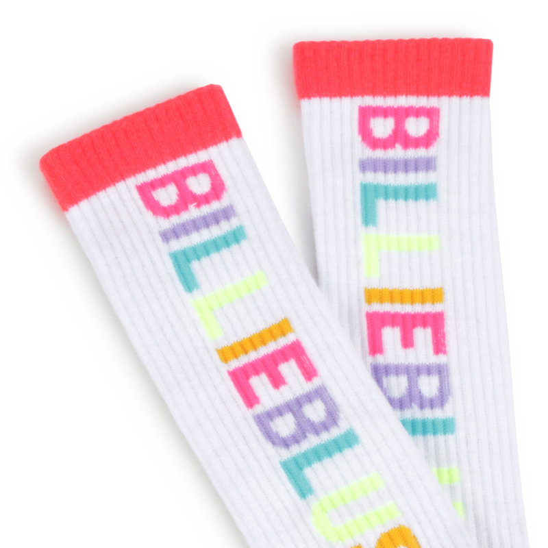 Meias altas com logótipo BILLIEBLUSH 
                    GIRL