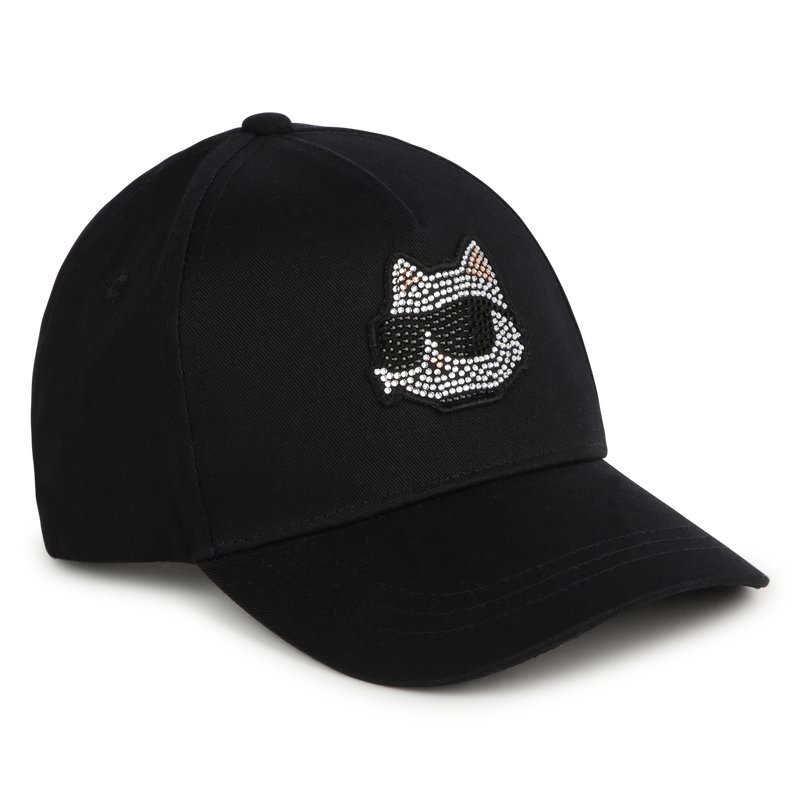 Diamanté Cotton Cap KARL LAGERFELD KIDS 
                    GIRL