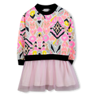 Vestido bimaterial BILLIEBLUSH 
                    GIRL