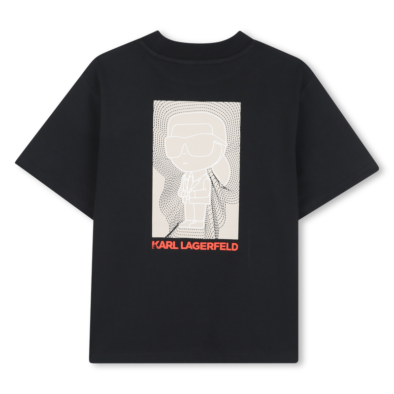 T-shirt de jersey de algodão pesado KARL LAGERFELD KIDS 
                    BOY