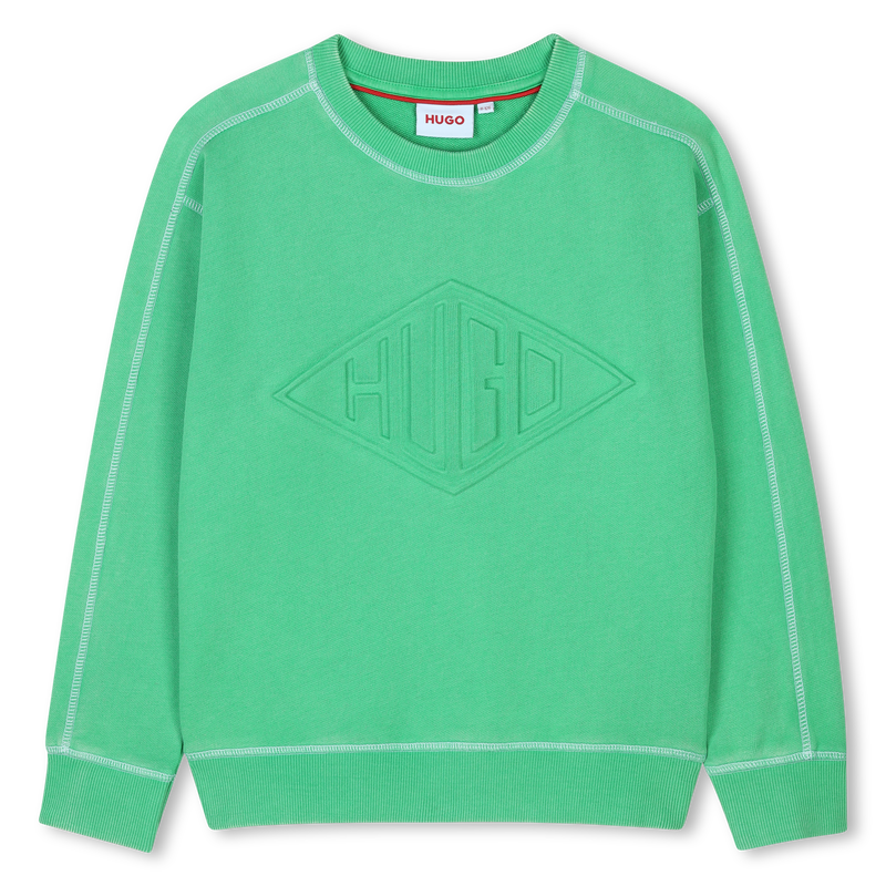 Sweatshirt em molet&atilde;o HUGO 
                        BOY