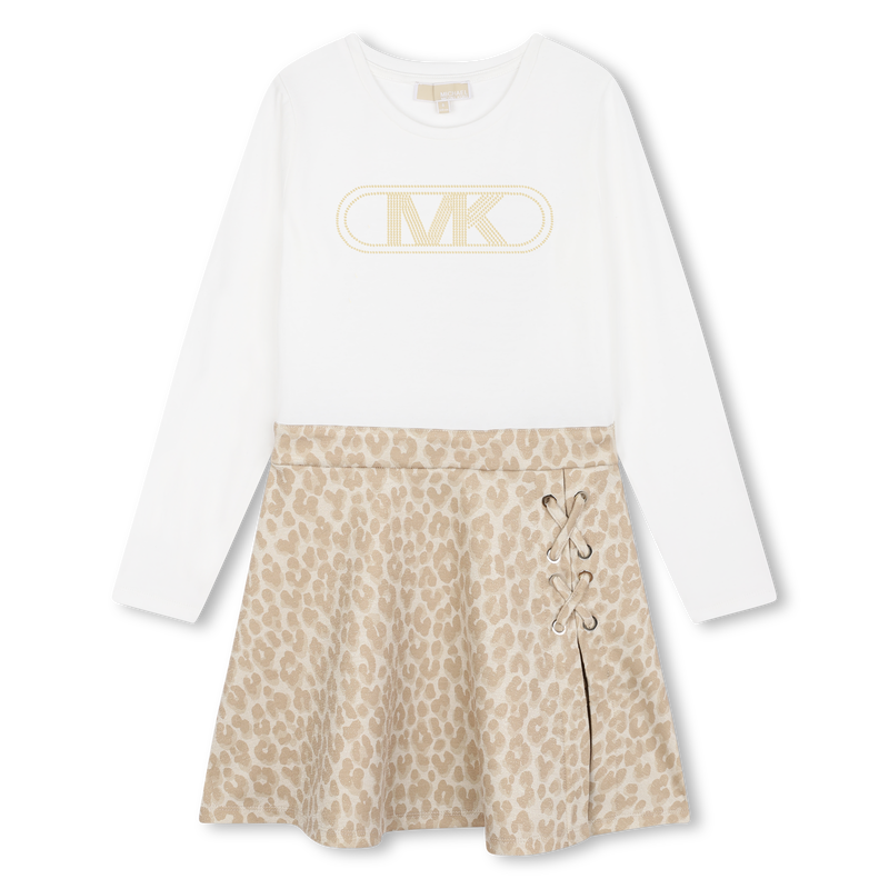 Vestido manga longa com tachas MICHAEL KORS 
                        GIRL