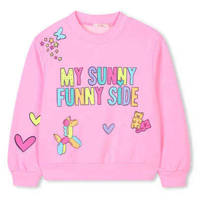 Sweatshirt em molet&atilde;o BILLIEBLUSH GIRL