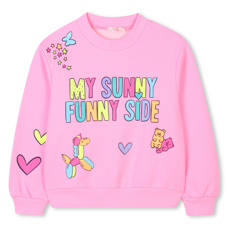 Sweatshirt em molet&atilde;o BILLIEBLUSH 
                        GIRL