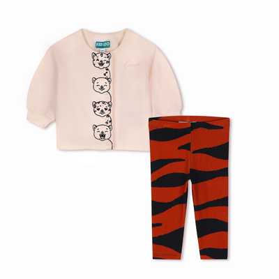 Conjunto de camiseta e legging KENZO KIDS MENINA