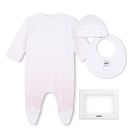 Conjunto de pijama, touca e babador BOSS 
                    MENINA