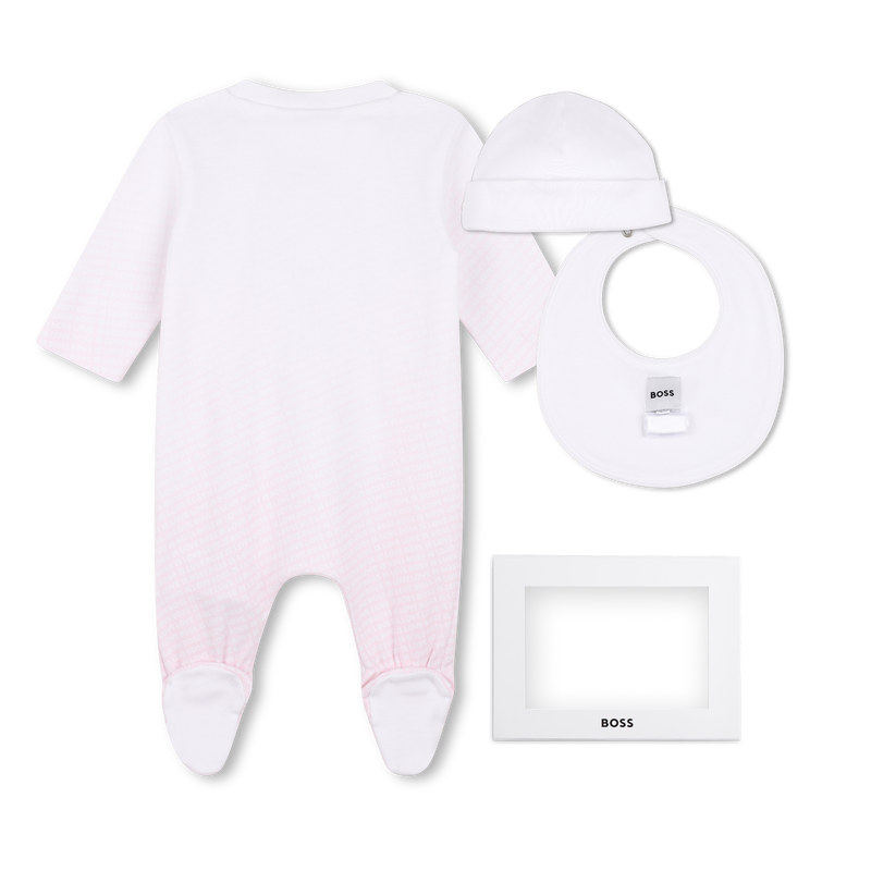 Conjunto de pijama, touca e babador BOSS 
                        MENINA