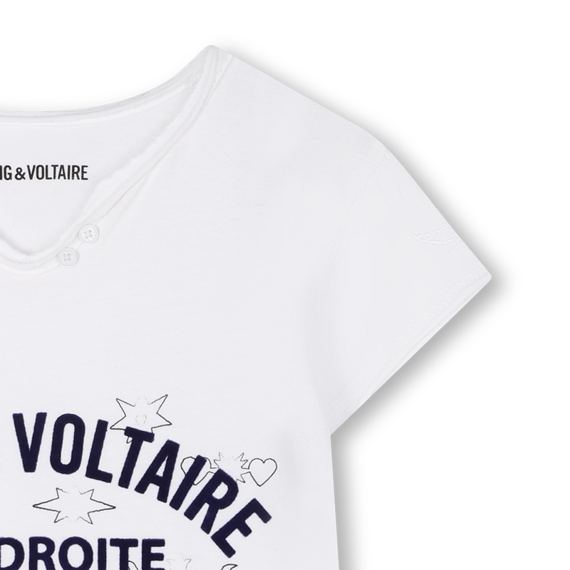 T-shirt com gola tunisina ZADIG & VOLTAIRE 
                    GIRL
