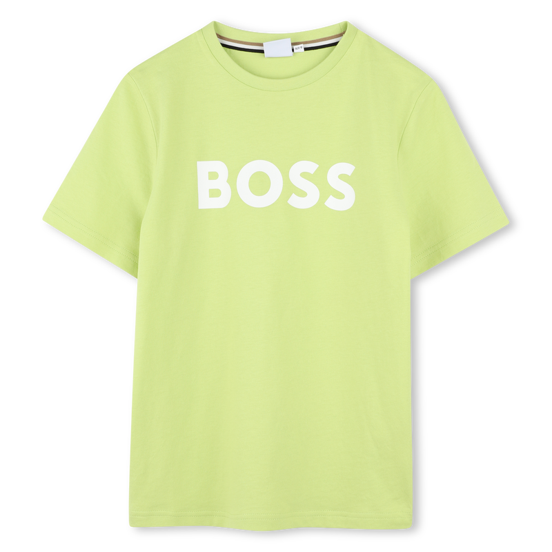 T-shirt manga curta em algod&atilde;o BOSS 
                        BOY
