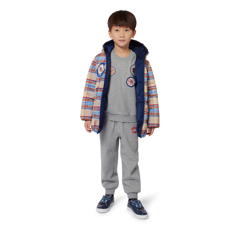 Blusão de penas reversível KENZO KIDS 
                    UNISEX