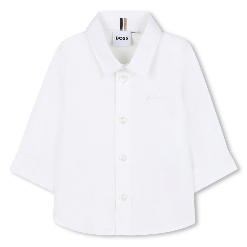 Camisa algod&atilde;o manga comprida BOSS 
                        BOY