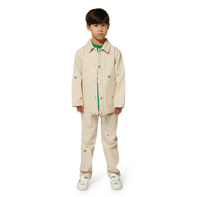 Blus&atilde;o de sarja &agrave;s riscas KENZO KIDS UNISEX