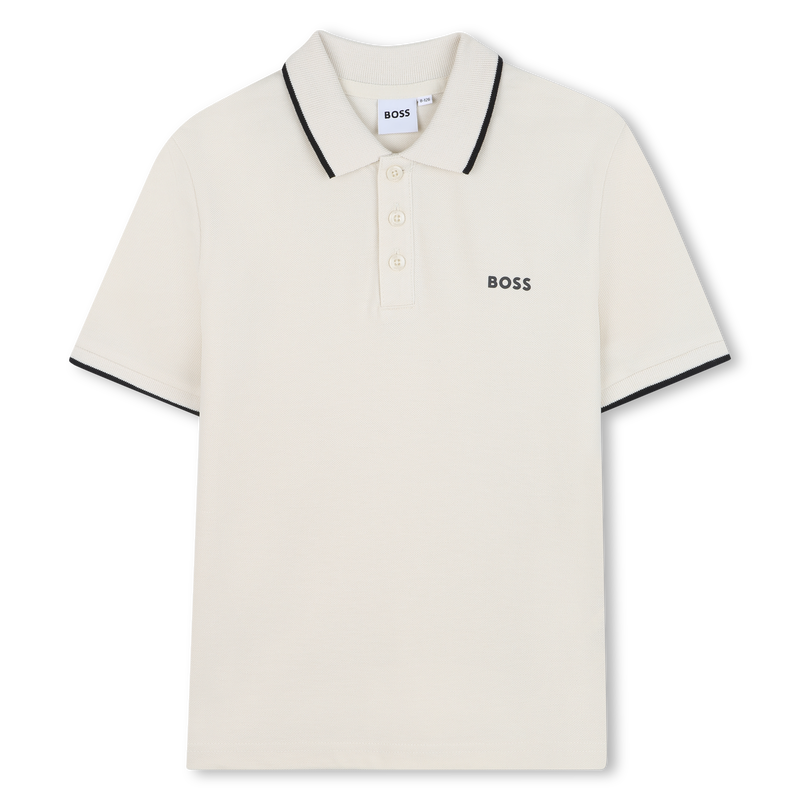 Polo liso de algod&atilde;o piqu&eacute; BOSS 
                        BOY