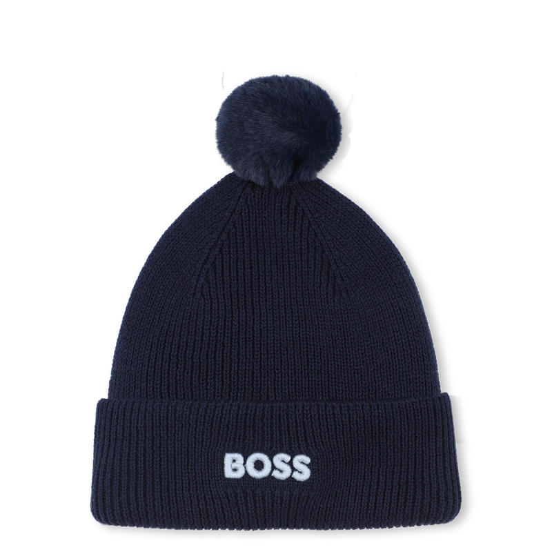 Gorro de malha com pompom BOSS 
                        BOY