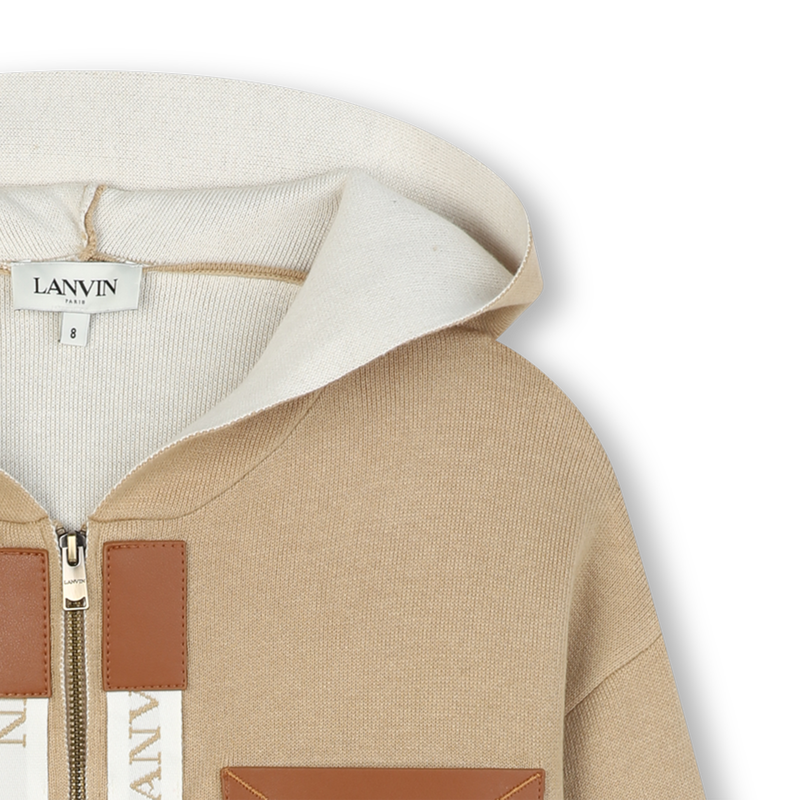 Cardigan de malha com capuz LANVIN 
                    GIRL