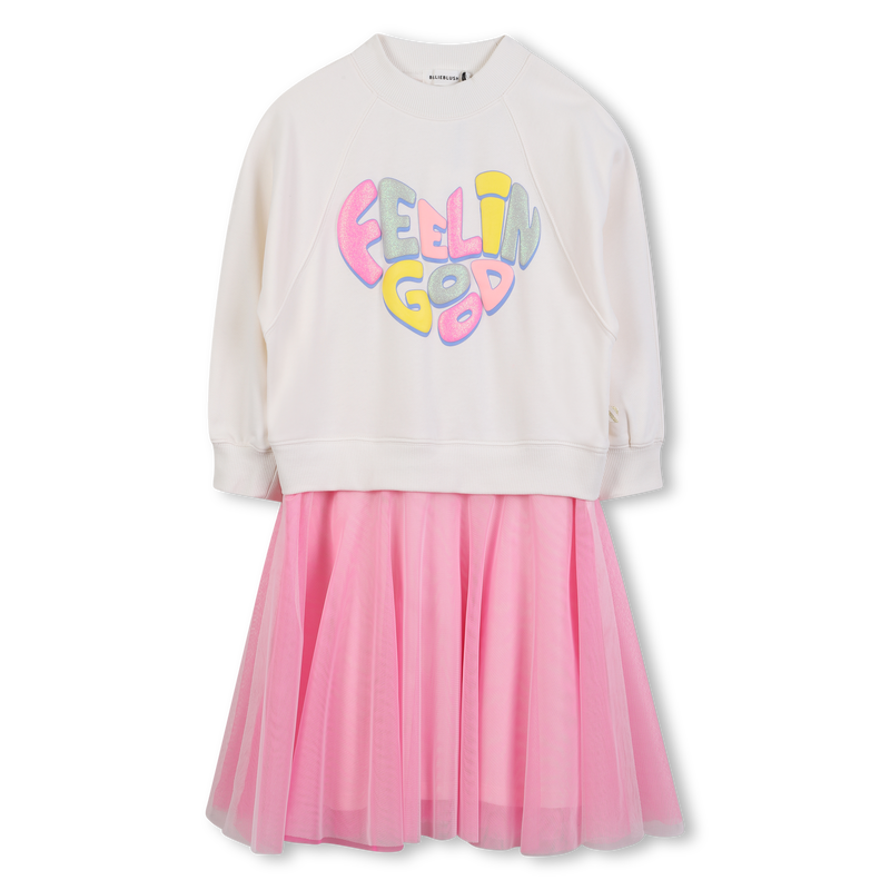 Vestido bimaterial BILLIEBLUSH 
                    GIRL