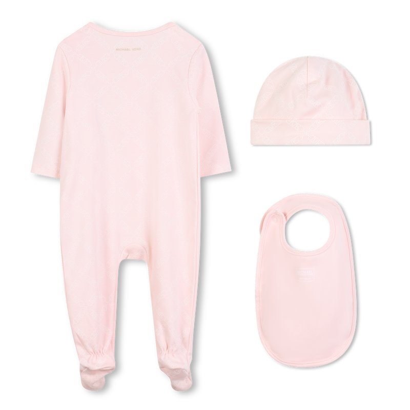 Conjunto de pijama, babador e chap&eacute;u MICHAEL KORS 
                        GIRL