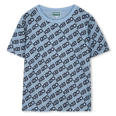 T-shirt em algod&atilde;o estampado KENZO KIDS BOY