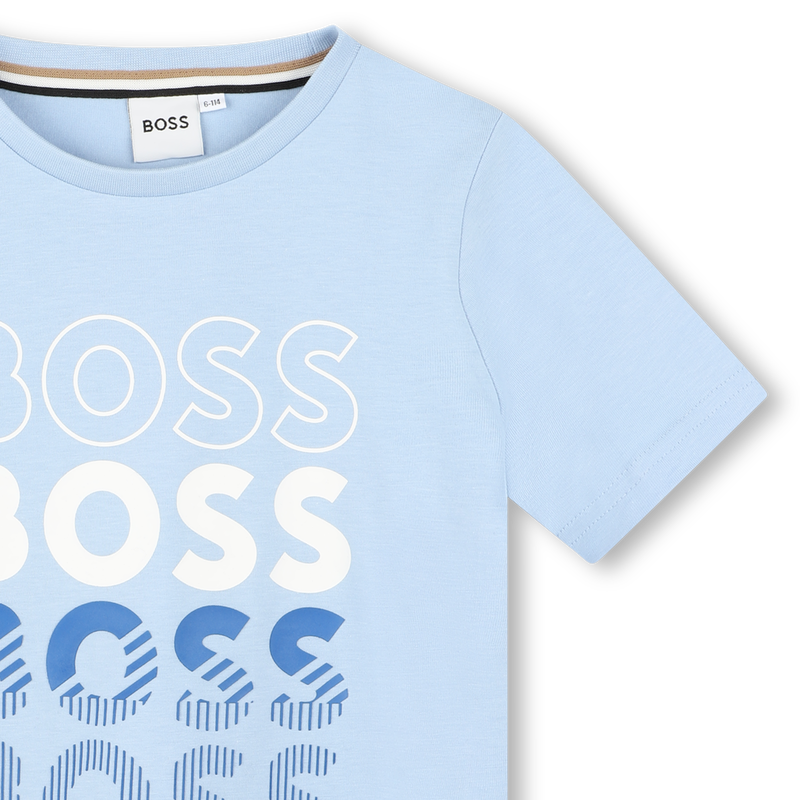 T-shirt gola redonda algodão BOSS 
                    BOY