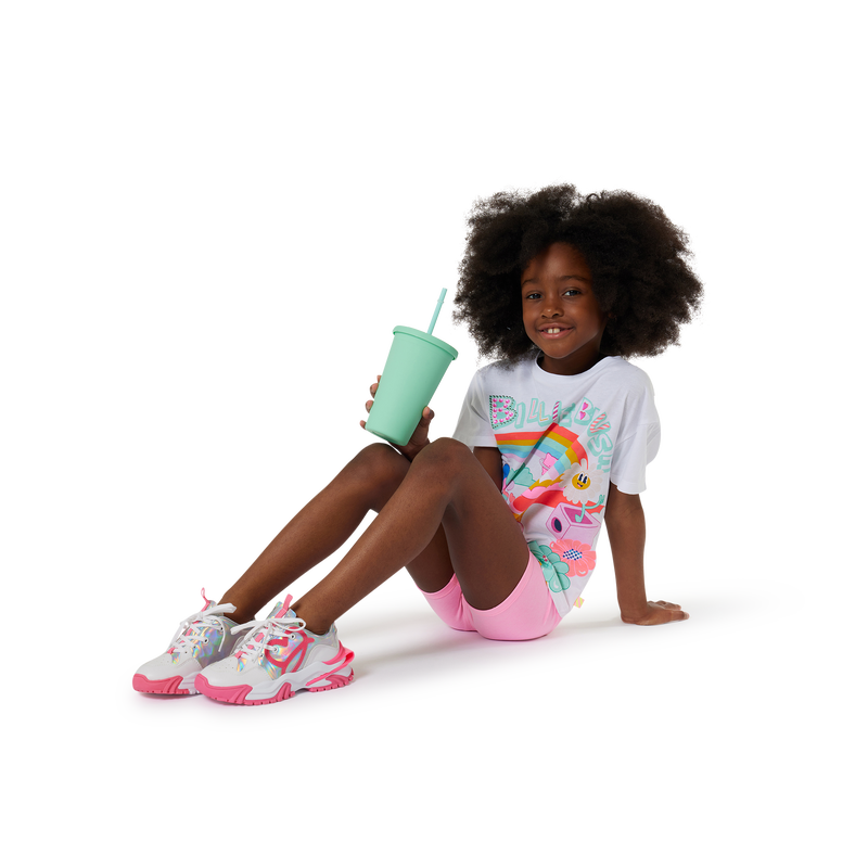 T-shirt larga detalhes tachas BILLIEBLUSH 
                    GIRL