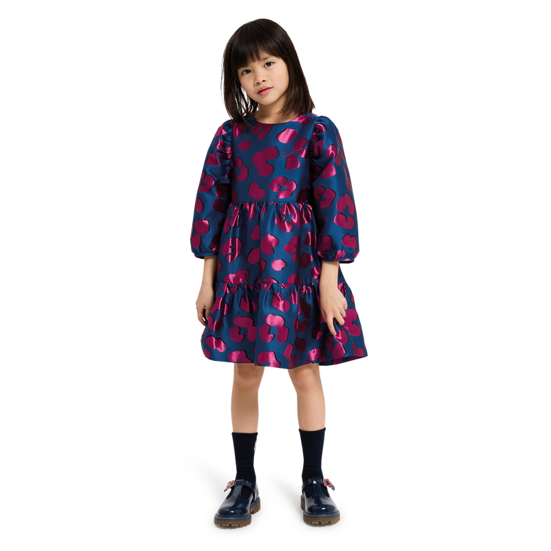Vestido em jacquard KENZO KIDS 
                    GIRL