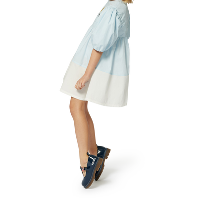 Vestido bicolor em corte evas&eacute; KENZO KIDS GIRL