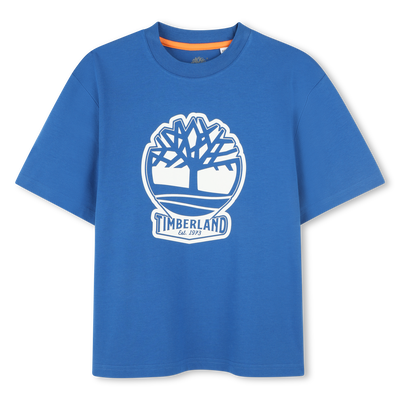 T-shirt bicolor com log&oacute;tipo TIMBERLAND BOY