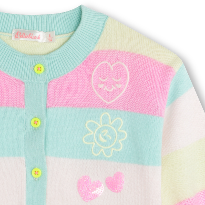Casaco de malha às riscas BILLIEBLUSH 
                    GIRL