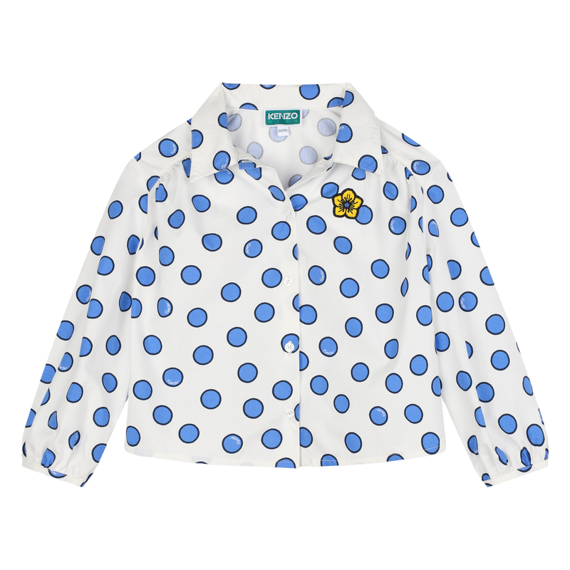 Cotton Polka-Dot Shirt KENZO KIDS 
                    GIRL