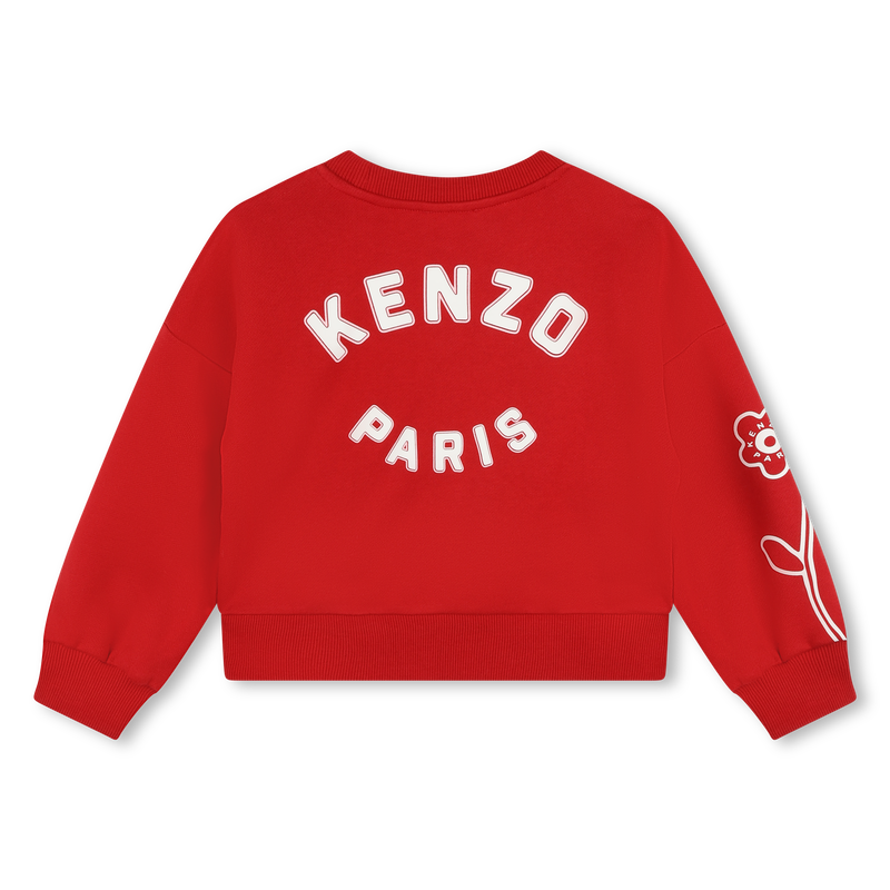 Sweatshirt em molet&atilde;o algod&atilde;o KENZO KIDS 
                        GIRL