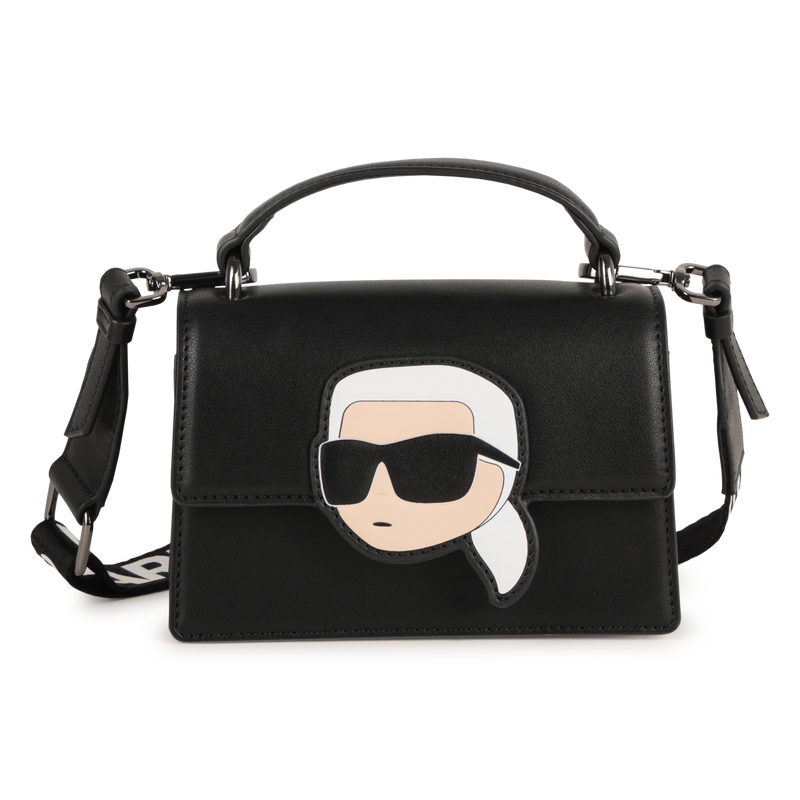 Mala de mão em tecido revestido de grão fino KARL LAGERFELD KIDS 
                    GIRL