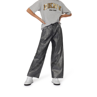 Jeans largas em algod&atilde;o DKNY GIRL