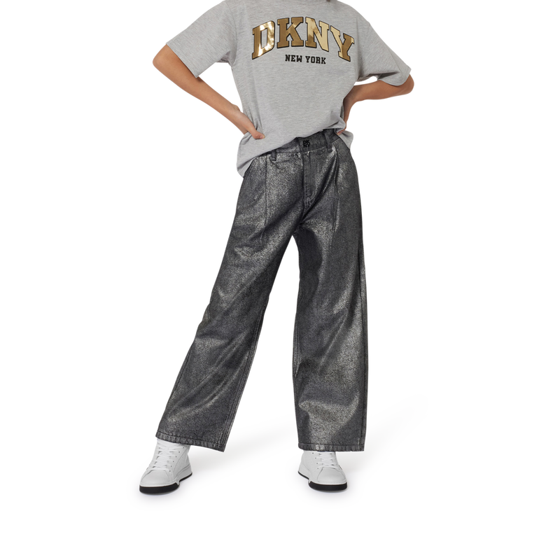 Jeans largas em algod&atilde;o DKNY 
                        GIRL