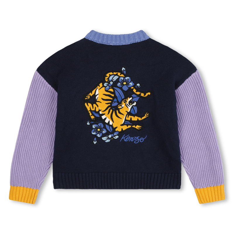 Cardigã de malha multicolorido KENZO KIDS 
                    GIRL