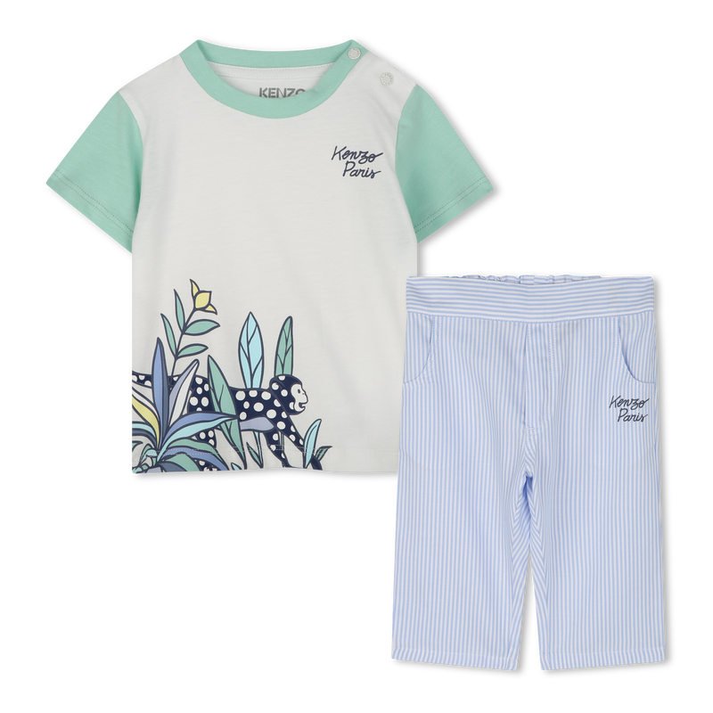 T-shirt e cal&ccedil;as de algod&atilde;o KENZO KIDS 
                        BOY
