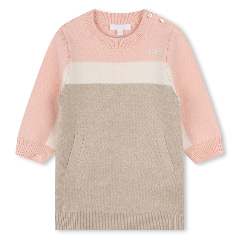 Vestido às riscas tricolor CHLOE 
                    GIRL