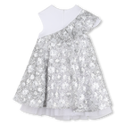 Vestido cerimonial bimaterial KARL LAGERFELD KIDS 
                    GIRL