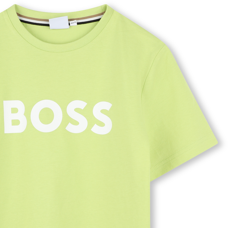 T-shirt manga curta em algod&atilde;o BOSS 
                        BOY