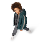 Casaco acolchoado com capuz KARL LAGERFELD KIDS 
                    BOY